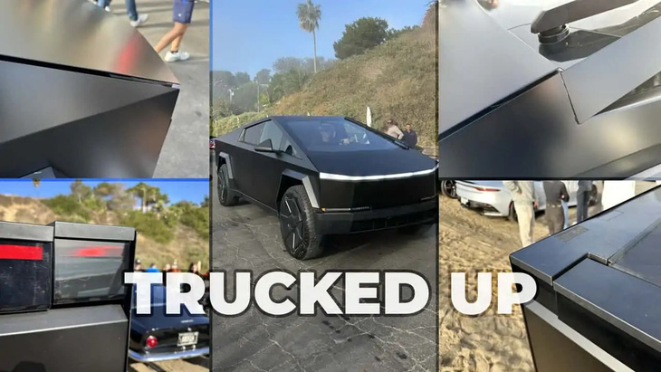 Thân xe khó lòng có thể gọi là chấp nhận được của Tesla Cybertruck đem trưng bày chỉ một tháng trước ngày lắp ráp càng khiến nhiều người lo ngại về khả năng an toàn xe - Ảnh: InsideEVs
