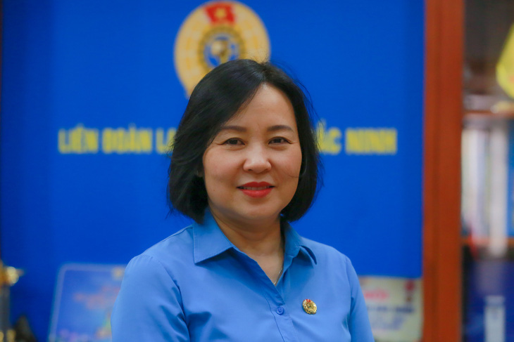 Bà Nguyễn Thị Vân Hà - chủ tịch Liên đoàn Lao động Bắc Ninh - Ảnh: HÀ QUÂN