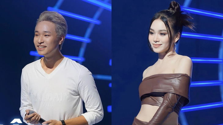 Hà An Huy (trái) và Giana tại vòng thi đầu tiên của Vietnam Idol - Ảnh: BTC