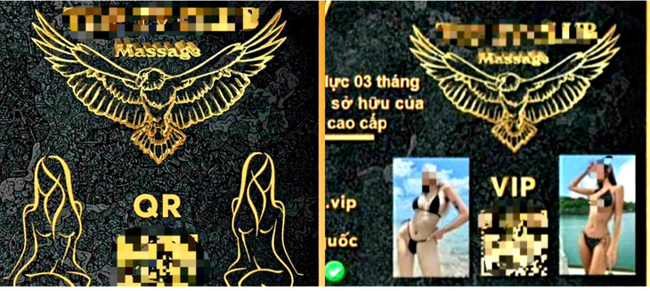 Chúng mạo danh quán bar, tạo thẻ massage vip để dụ con mồi - Ảnh: Đ.C.