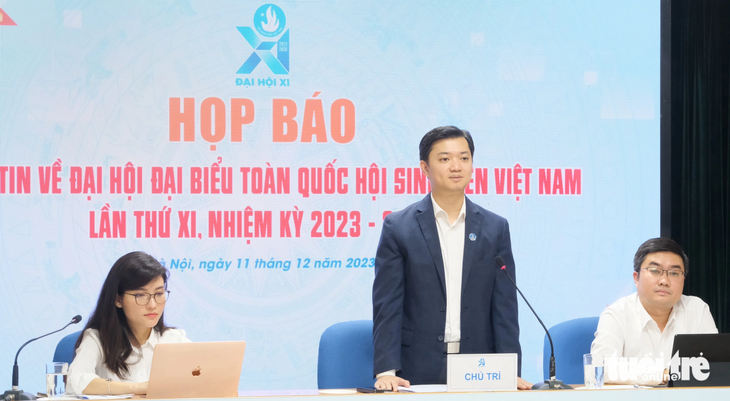 Họp báo thông tin về Đại hội đại biểu toàn quốc Hội Sinh viên Việt Nam lần thứ XI, nhiệm kỳ 2023 - 2028 - Ảnh: HÀ THANH