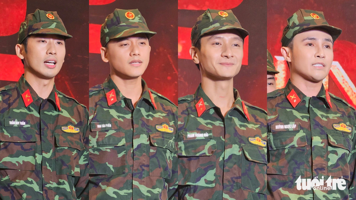 Từ trái sang: diễn viên Tuấn Trần, diễn viên Mai Tài Phến, rapper 16 TYPH, diễn viên Huỳnh Lập - Ảnh: MI LY