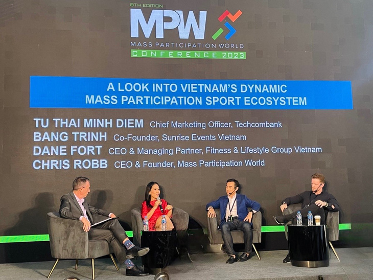 Bà Thái Minh Diễm Tú – Giám đốc Khối Tiếp Thị Techcombank chia sẻ cùng sự kiện MPW23 - Ảnh: 