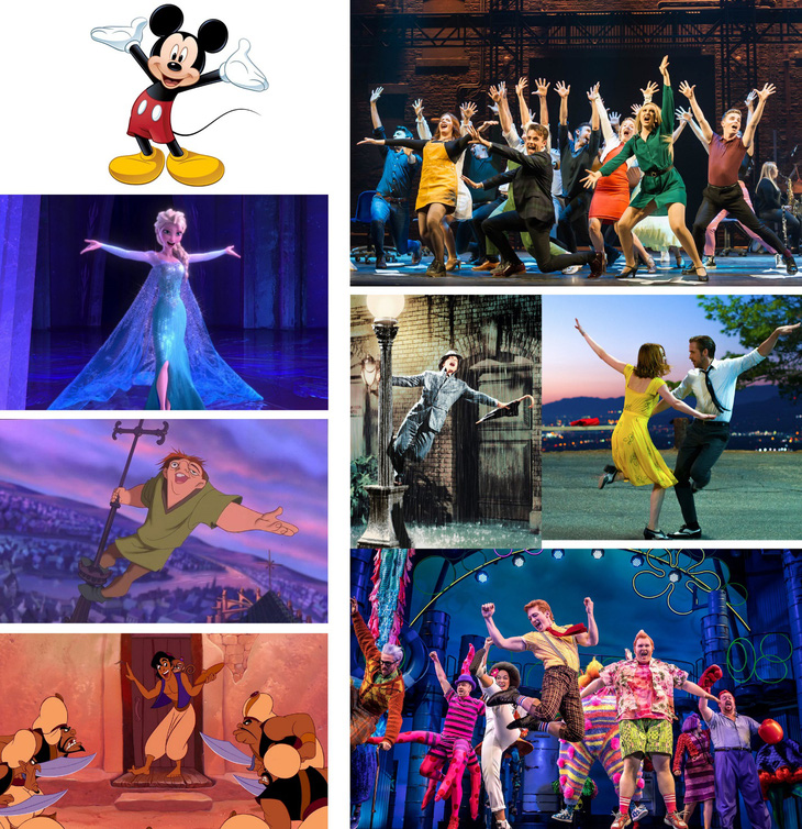 Trong các phim hoạt hình của Walt Disney, các nhân vật thường xuyên hát để nói lên tâm trạng, suy nghĩ, hành động… tương tự như trong một vở nhạc kịch thật sự.