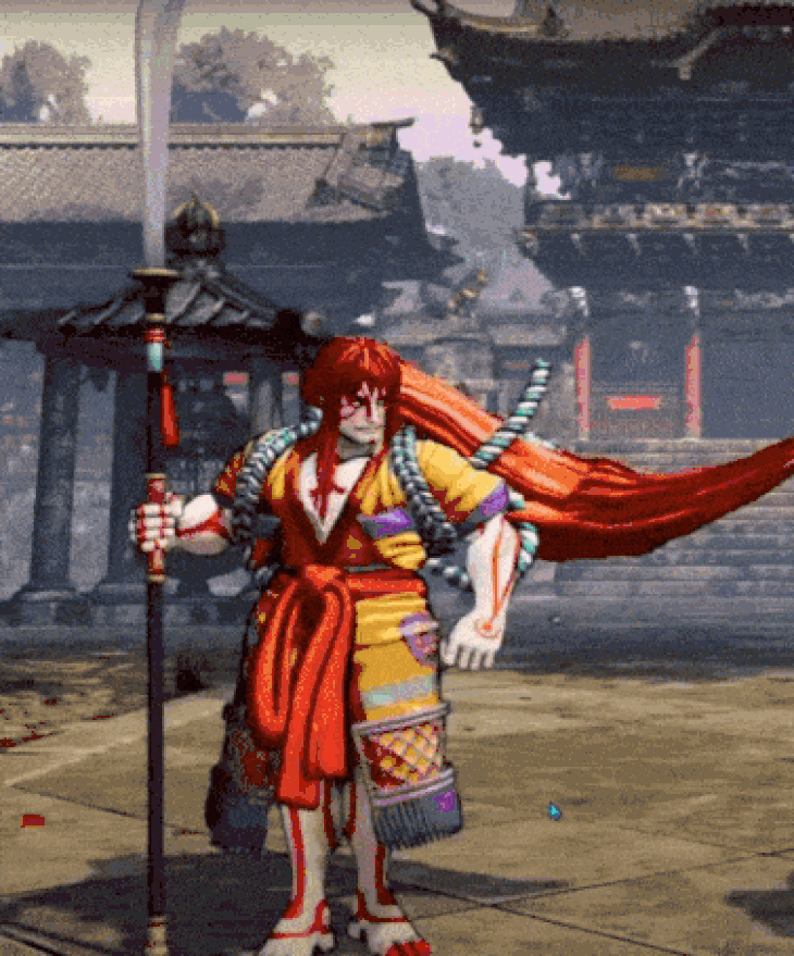 Diễn hoạt aniamtion nhân vật Kyoshiro dựa trên nghệ thuật Kabuki