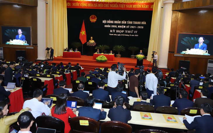 Toàn cảnh kỳ họp HĐND tỉnh Thanh Hóa ngày 12-12 - Ảnh: HÀ ĐỒNG
