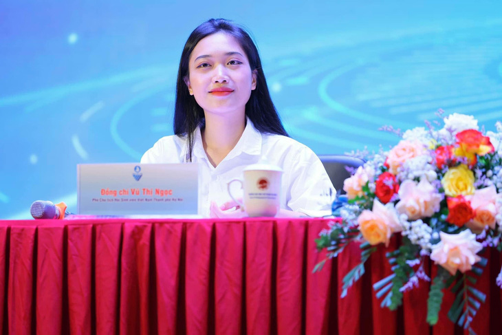  Vũ Thị Ngọc hiện là phó chủ tịch Hội Sinh viên Việt Nam thành phố Hà Nội - Ảnh: V.N