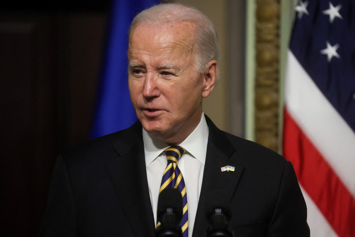 Ngày 23-2, Tổng thống Mỹ Joe Biden công bố vòng trừng phạt mới nhất của Washington nhắm vào Nga - Ảnh: REUTERS