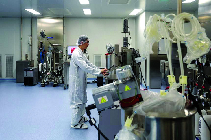 Bên trong nhà máy vắc xin mới của Hilleman ở Singapore. Ảnh: Liên hợp Tảo báo