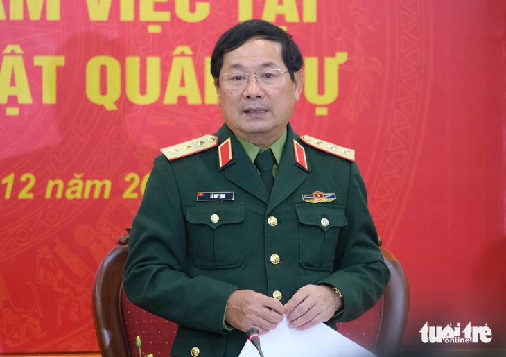 Thượng tướng Lê Huy Vịnh - thứ trưởng Bộ Quốc phòng - Ảnh: HÀ THANH