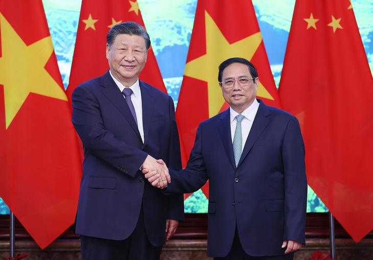 Thủ tướng Phạm Minh Chính hội kiến Tổng bí thư, Chủ tịch nước Trung Quốc Tập Cận Bình - Ảnh: TTXVN
