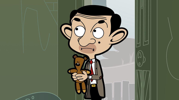 Nhân vật Mr.Bean và chú gấu quen thuộc.