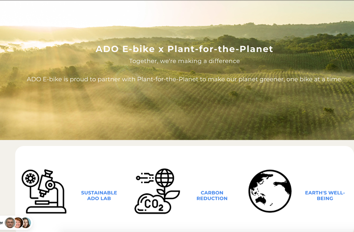 Chứng nhận ADO E-bike hợp tác với Plant for the Planet - Ảnh: ADO E-bike