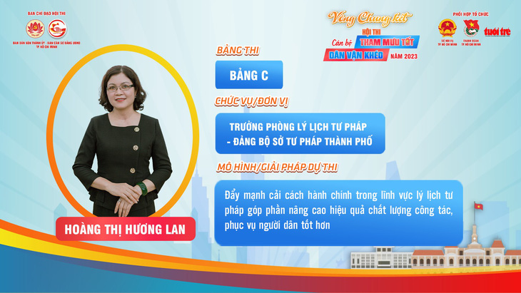 Thí sinh Hoàng Thị Hương Lan (bảng C)