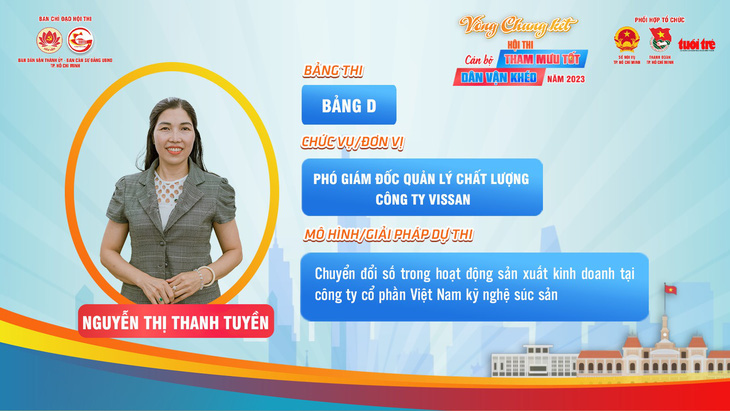 Thí sinh Nguyễn Thị Thanh Tuyền (bảng D)