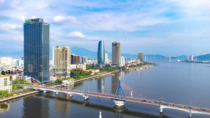 Một góc đô thị Hải Châu bên sông Hàn nhìn từ trên cao - Ảnh: NGUYỄN TRÌNH