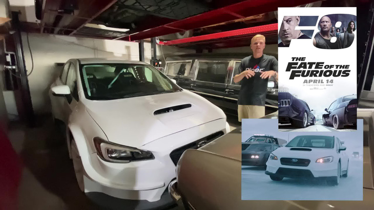 Subaru WRX STI 2015 màu trắng trong Fate of the Furious. Người cầm lái là nam diễn viên Scott Eastwood, người đóng vai Little Who. Chiếc xe này được sử dụng trong cảnh đáng nhớ, khi cả đội lái xe trên băng tuyết và cố gắng thoát khỏi tàu ngầm