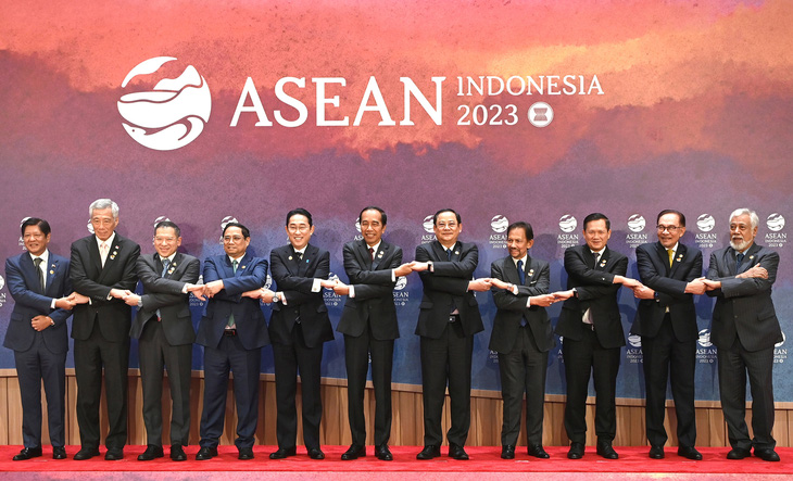 Các nhà lãnh đạo ASEAN và Nhật Bản tại Hội nghị cấp cao ASEAN - Nhật Bản lần thứ 26 ở Indonesia hồi tháng 9-2023- Ảnh: ASEAN 2023