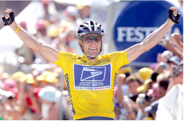 Lance Armstrong từng bảy lần liên tiếp vô địch cuộc đua Tour De France trước khi bị tước mọi danh hiệu - Ảnh: GETTY IMAGES