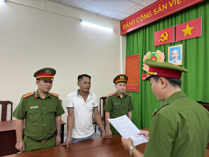 Bùi Văn Tân bị bắt - Ảnh: Công an cung cấp