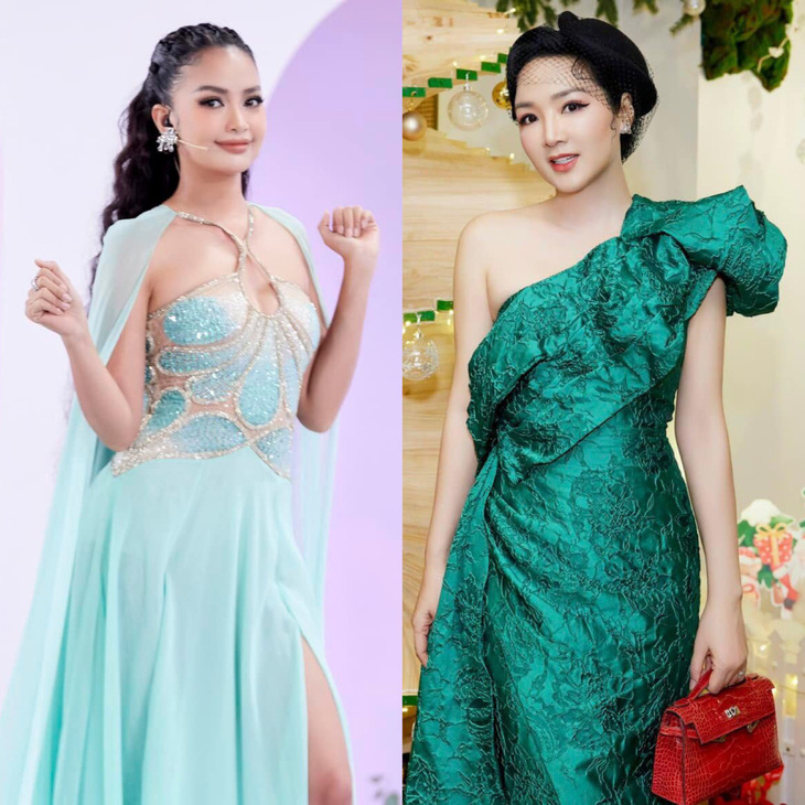 Hoa hậu Ngọc Châu (trái) và Giáng My - Ảnh: NVCC