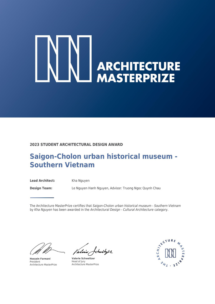 Cựu sinh viên HUTECH giành chiến thắng tại Giải thưởng Kiến trúc Quốc tế AMP 2023- Ảnh 2.
