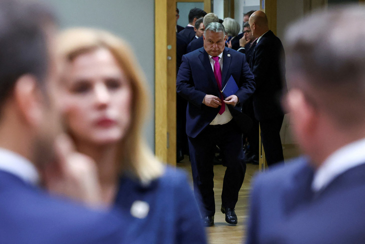 Thủ tướng Hungary Viktor Orban tại hội nghị thượng đỉnh EU ở Brussels, Bỉ ngày 14-12 - Ảnh: REUTERS
