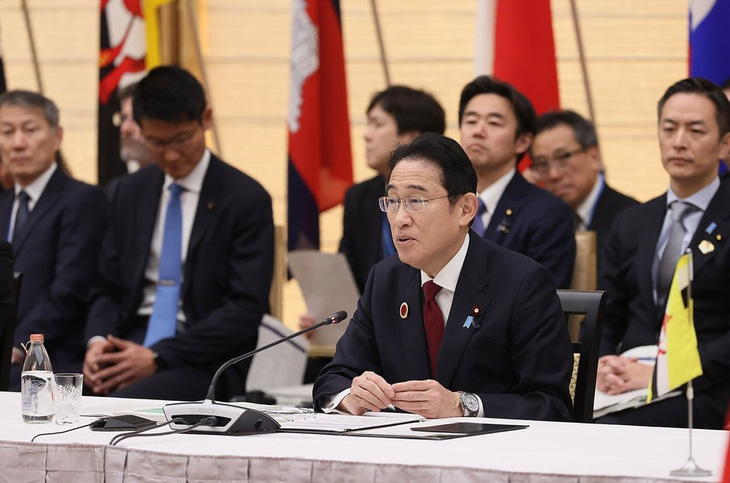 Thủ tướng Nhật Bản Kishida Fumio phát biểu tại hội nghị - Ảnh: TTXVN