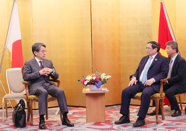 Thủ tướng Phạm Minh Chính tiếp ông Maeda Tadashi, chủ tịch JBIC - Ảnh: VGP