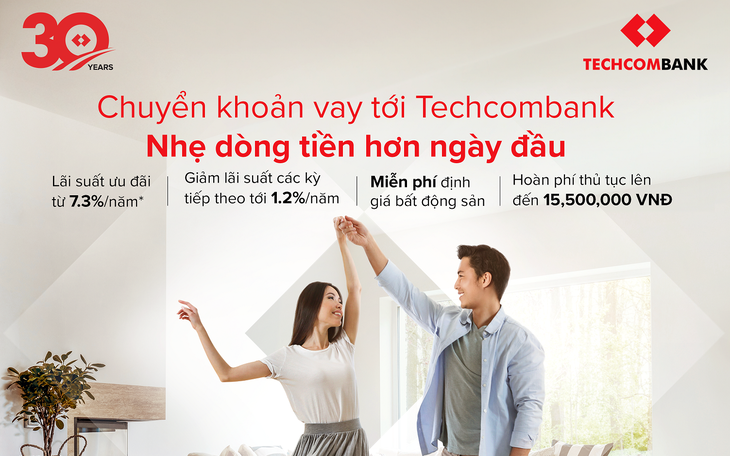 ‘Techcombank là lựa chọn cho khách hàng tin tưởng chuyển khoản vay’
