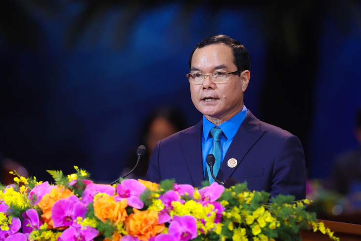 Chủ tịch Tổng liên đoàn Lao động Việt Nam Nguyễn Đình Khang - Ảnh: NGUYỄN KHÁNH