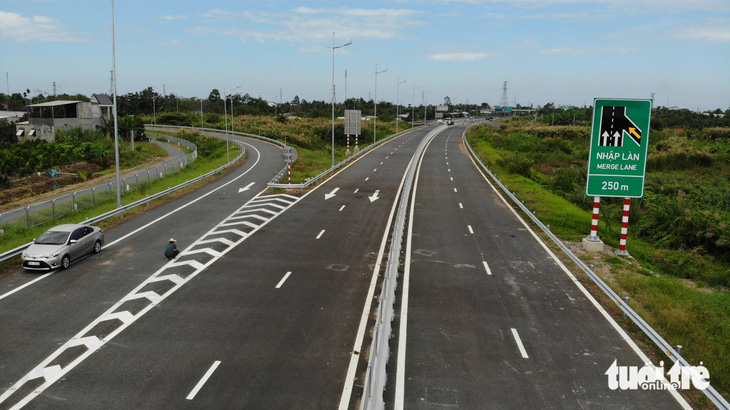 Điểm kết nối giữa cầu Mỹ Thuận 2 với cao tốc Trung Lương - Mỹ Thuận