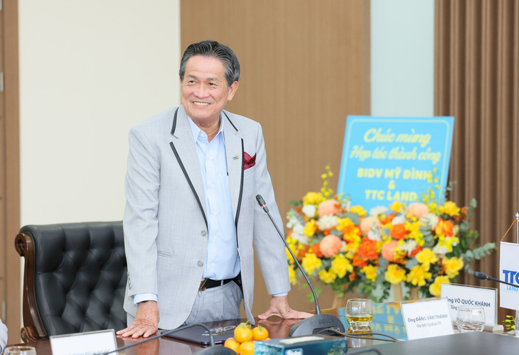Ông Đặng Văn Thành - Chủ tịch Tập đoàn TTC phát biểu tại buổi lễ. Ảnh: Đ.H