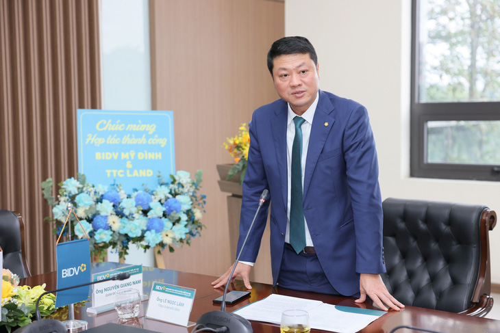 Ông Lê Ngọc Lâm - Tổng Giám đốc Ngân hàng BIDV mong muốn 2 bên sẽ tăng cường thêm mối quan hệ hợp tác. Ảnh: Đ.H