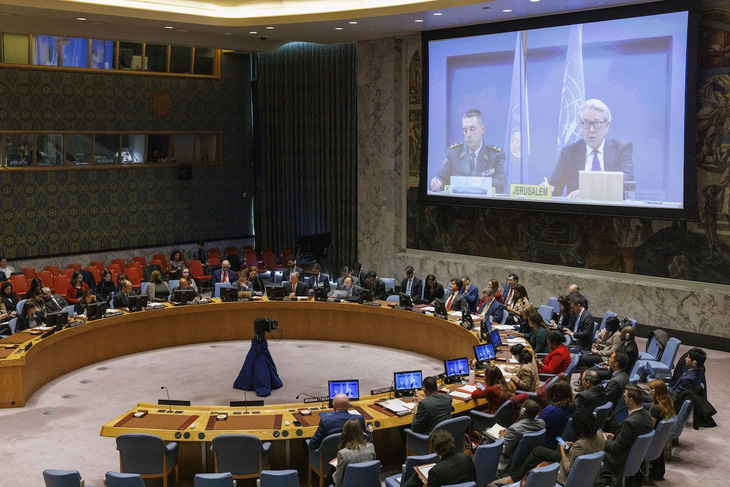 Phiên họp ngày 19-12 của Hội đồng Bảo an Liên Hiệp Quốc chưa thể thông qua dự thảo nghị quyết kêu gọi ngừng bắn ở Gaza - Ảnh: WASHINGTON POST