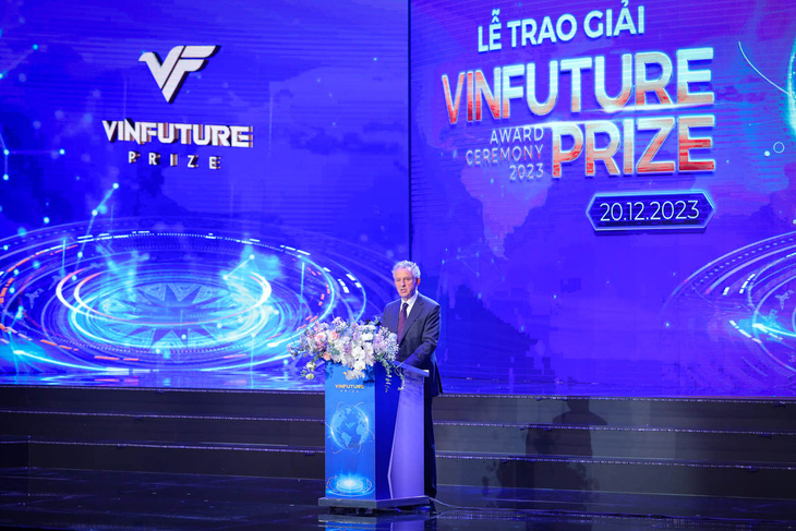 Chủ tịch Hội đồng Giải thưởng VinFuture cho rằng, một trong những điều làm nên sức hút của VinFuture chính là tầm nhìn khác biệt của những nhà sáng lập - tôn vinh những phát kiến làm thế giới tốt đẹp hơn. Ảnh: Đ.H