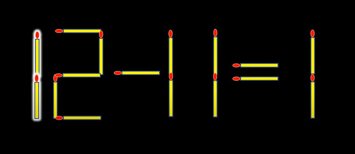 Thử tài IQ: Di chuyển hai que diêm để 2-0=1 thành phép tính đúng- Ảnh 2.