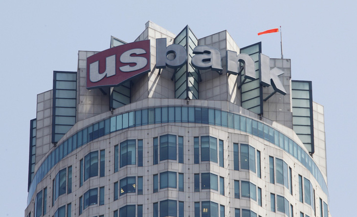 Trụ sở U.S. Bank ở trung tâm thành phố Los Angeles, California, Mỹ. Ảnh: reuters.com