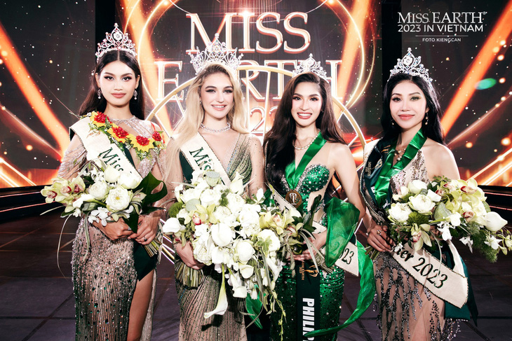 Ngôi vị Miss Earth 2023 và 3 giải á hậu 