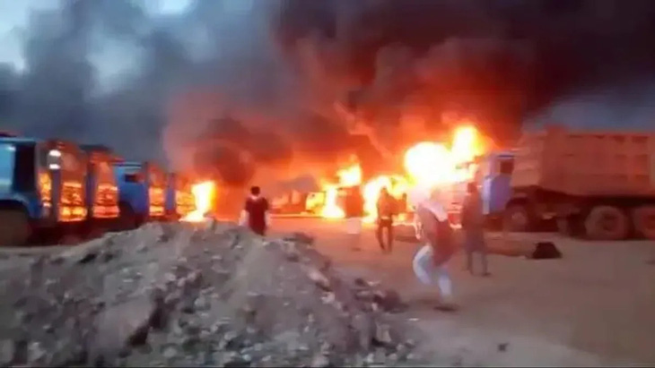 Vụ nổ nhà máy chế biến niken ở Khu công nghiệp Morowali, tỉnh Trung Sulawesi, miền đông Indonesia, hôm 24-12 - Ảnh: BNN