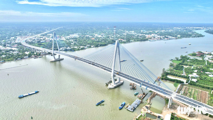 Cầu Mỹ Thuận 2 nhìn từ trên cao - Ảnh: MẬU TRƯỜNG