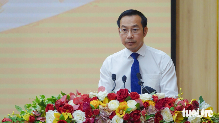 Ông Nguyễn Thanh Nhàn - phó chủ tịch UBND tỉnh Kiên Giang - cho biết năm 2023 Kiên Giang phục hồi phát triển kinh tế mạnh mẽ, đặc biệt du lịch ước đón hơn 8,5 triệu lượt khách trong và ngoài nước đến chơi - Ảnh: CHÍ CÔNG