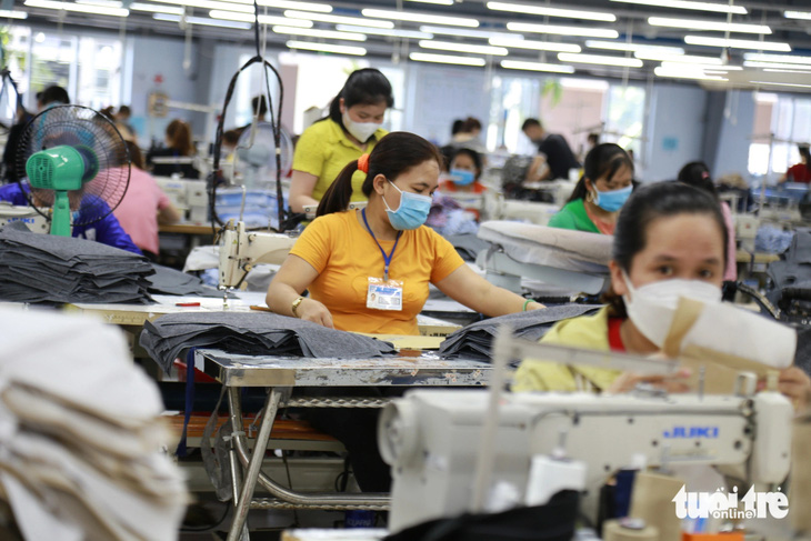 Công nhân một công ty may tại Đà Nẵng - Ảnh: ĐOÀN NHẠN   