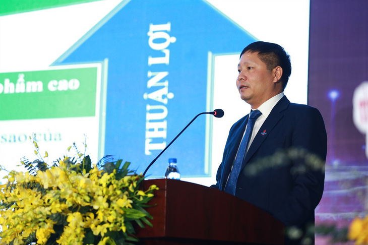 Tổng giám đốc BSR Bùi Ngọc Dương báo cáo hoạt động sản xuất kinh doanh năm 2023 và triển khai kế hoạch năm 2024
