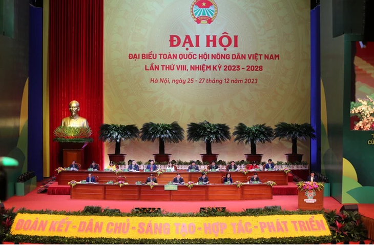 Đại hội đại biểu Hội Nông dân Việt Nam lần thứ VIII khai mạc ngày làm việc thứ nhất - Ảnh: D.VIỆT