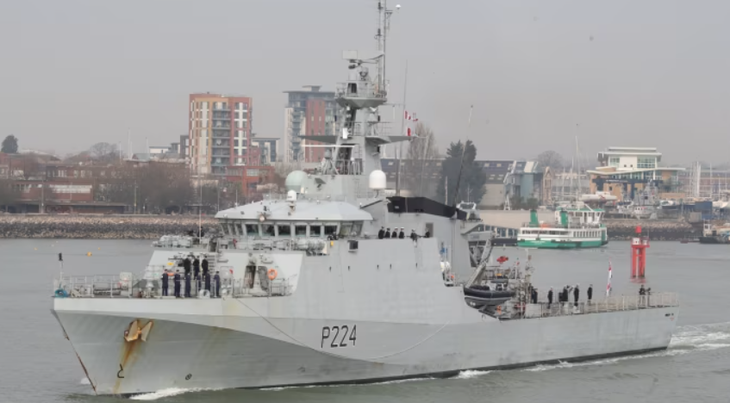 Tàu HMS Trent của Anh sẽ được triển khai đến Guyana - Ảnh: PA WIRE