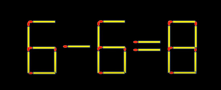 Thử tài IQ: Di chuyển một que diêm để 6-6=8 thành phép tính đúng- Ảnh 1.