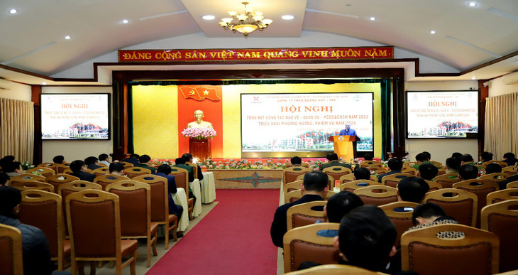 Than Dương Huy tổng kết công tác Bảo vệ - Quân sự - PCCC&CHCN năm 2023- Ảnh 1.