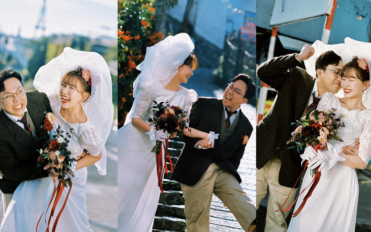 Trấn Thành - Hari Won cười hết cỡ trong bộ ảnh 7 năm ngày cưới