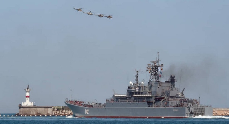 Tàu đổ bộ cỡ lớn Novocherkassk của Hạm đội Biển Đen Nga - Ảnh: DEFENSE EXPRESS